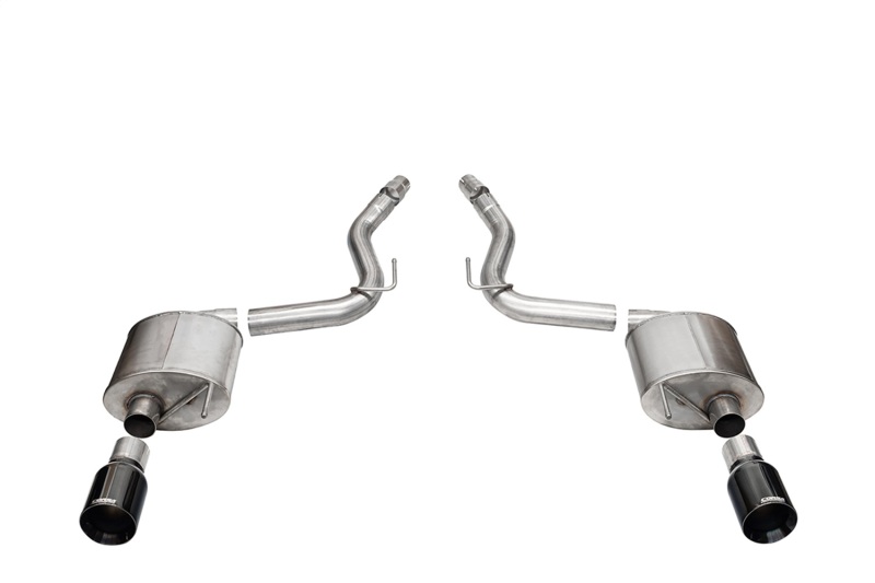 Ford Mustang GT Performance Exhaust - Rear - CORSA Performance - Axle-Back + Dual Rear Exit + Touring - Black - `24-`27